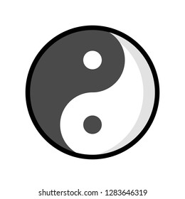 Yin yang vector, Chinese New Year related filled design icon editable stroke