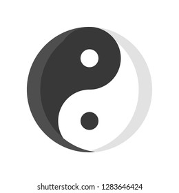 Yin yang vector, Chinese New Year related flat design icon