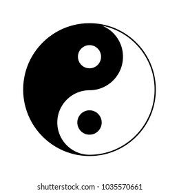 Yin yang vector icon.