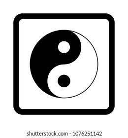 Yin yang vector icon.