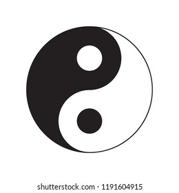 Yin yang vector icon.