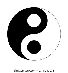 Yin yang vector icon.