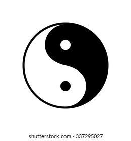 Yin yang vector icon