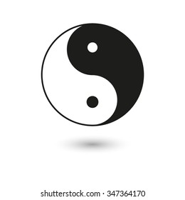 Yin and yang - vector icon