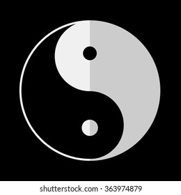 Yin and yang  - vector icon