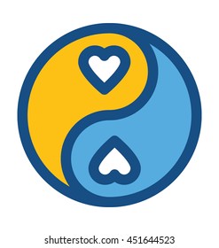 Yin Yang Vector Icon