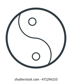 Yin Yang Vector Icon