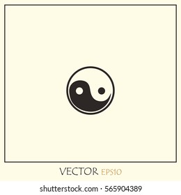 Yin Yang  Vector Icon.
