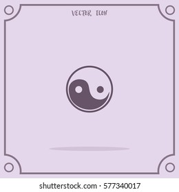 Yin Yang  Vector Icon.
