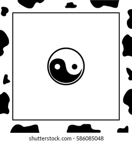 Yin Yang  Vector Icon. 