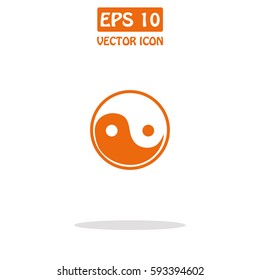 Yin Yang  Vector Icon.