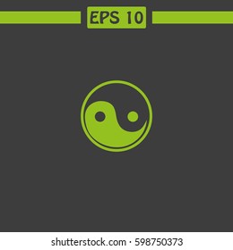 Yin Yang  Vector Icon.