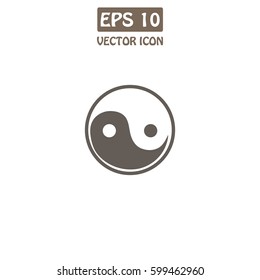 Yin Yang  Vector Icon.  