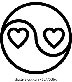 Yin Yang Vector Icon