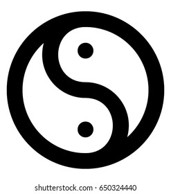 Yin Yang Vector Icon