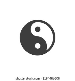 Yin yang vector icon. Balance symbol