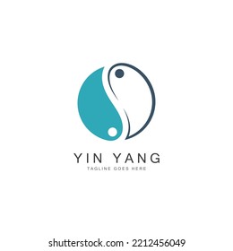 yin yang vector icon design illustration template