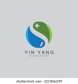 yin yang vector icon design illustration template