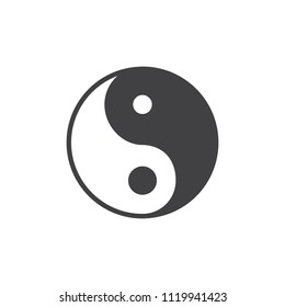 Yin yang vector icon. filled flat sign for mobile concept and web design. Religion simple solid icon. Taoism symbol, logo illustration. Pixel perfect vector graphics