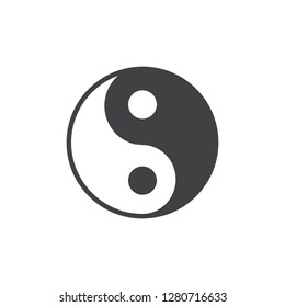 Yin Yang vector icon. filled flat sign for mobile concept and web design. Yin and yang simple solid icon. Harmony and balance symbol, logo illustration. Pixel perfect vector graphics