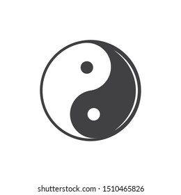 yin yang vector icon illustration design templat