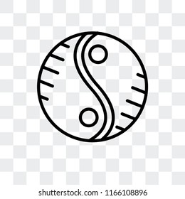 Yin yang vector icon isolated on transparent background, Yin yang logo concept