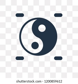 Yin yang vector icon isolated on transparent background, Yin yang transparency concept can be used web and mobile