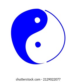 símbolo de signo de icono vectorial yin yang. ilustración gráfica aislada