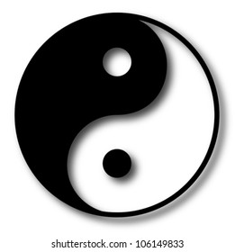 Ilustración vectorial Yin Yang