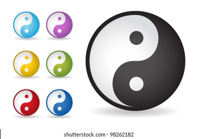 Yin yang. Vector illustration