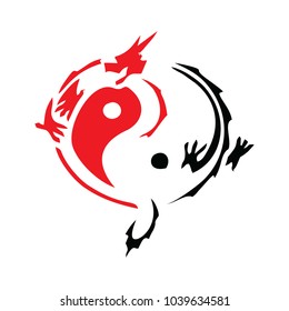 yin yang vector logo
