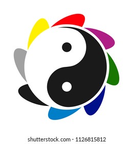 yin and yang vector logo. balance symbol.