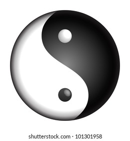 Yin Yang vector symbol