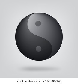 Yin Yang vector symbol