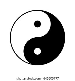 yin yang vector symbol icon design. Beautiful illustration isolated on white background