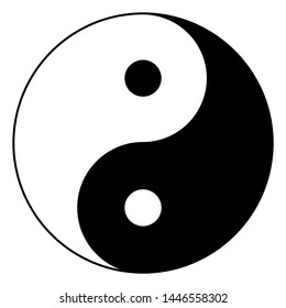 Yin and yang vector. The yin yang symbol vector illustration.