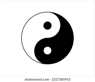 Yin yang vector symbol isolated on a white background