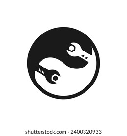 yin and yang wrench for automotive template.
