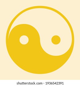Yin Yang Yellow Vector Symbol