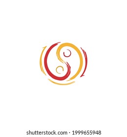 yin yang zen logo design