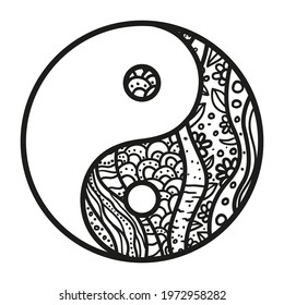 Psychedelic Yin Yang Coloring Pages / Yin Yang Coloring Pages Coloring ...