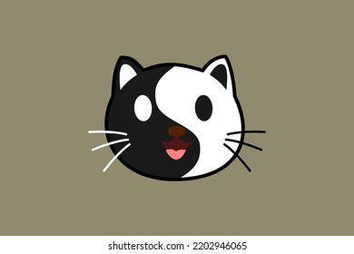 ying cat logo suitable for your company