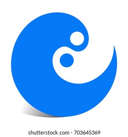 ying yang abstract icon