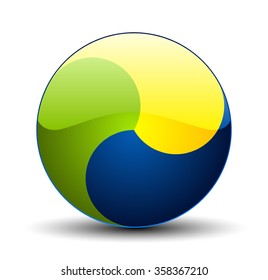 Ying Yang button
