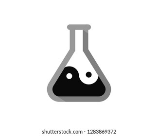 ying and yang chemical flask