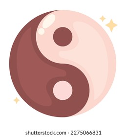 ying yang design over white