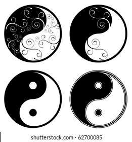 Ying Yang Floral Symbol