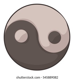 Ying yang icon. Cartoon illustration of ying yang vector icon for web