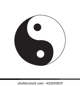 Ying yang icon Illustration design