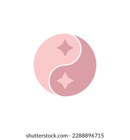 ying yang icon symbol vector silhouette.